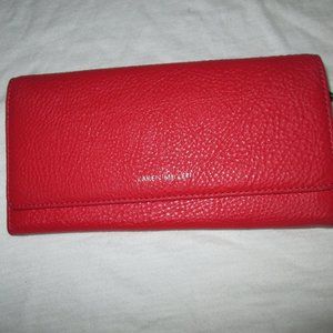 Karen Millen pebble grain leather snap wallet